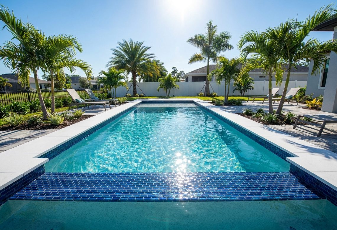Modern rectangular pool